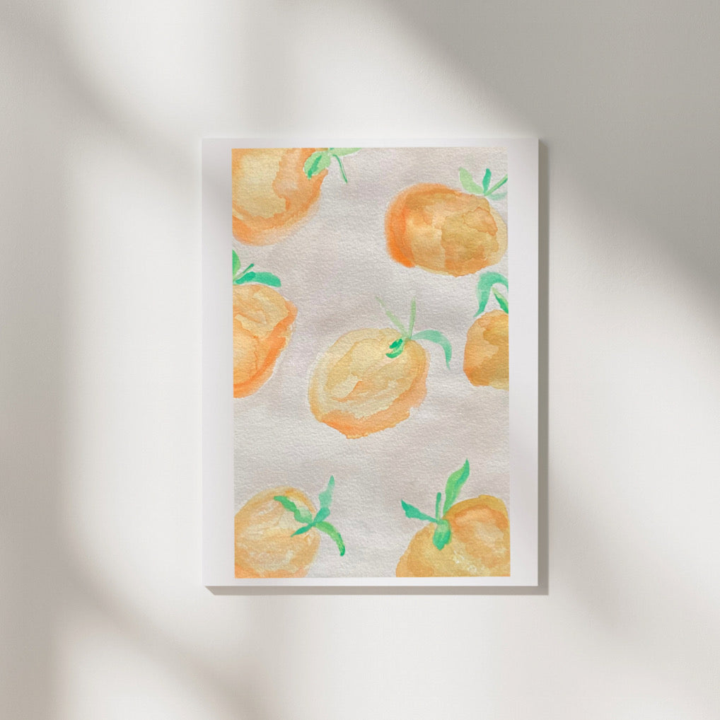 "Peaches No Cream" Watercolor Print