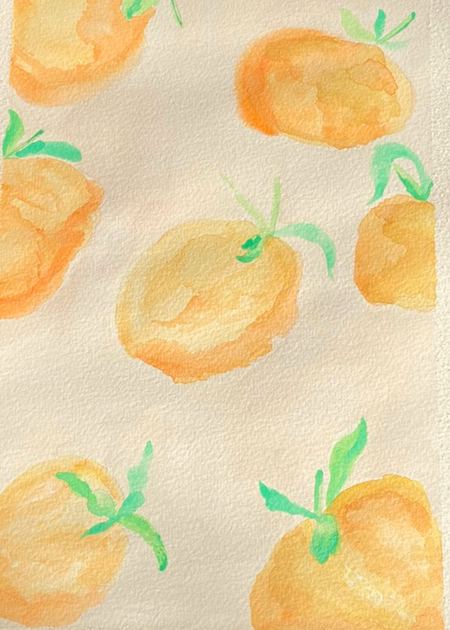 "Peaches No Cream" Watercolor Print