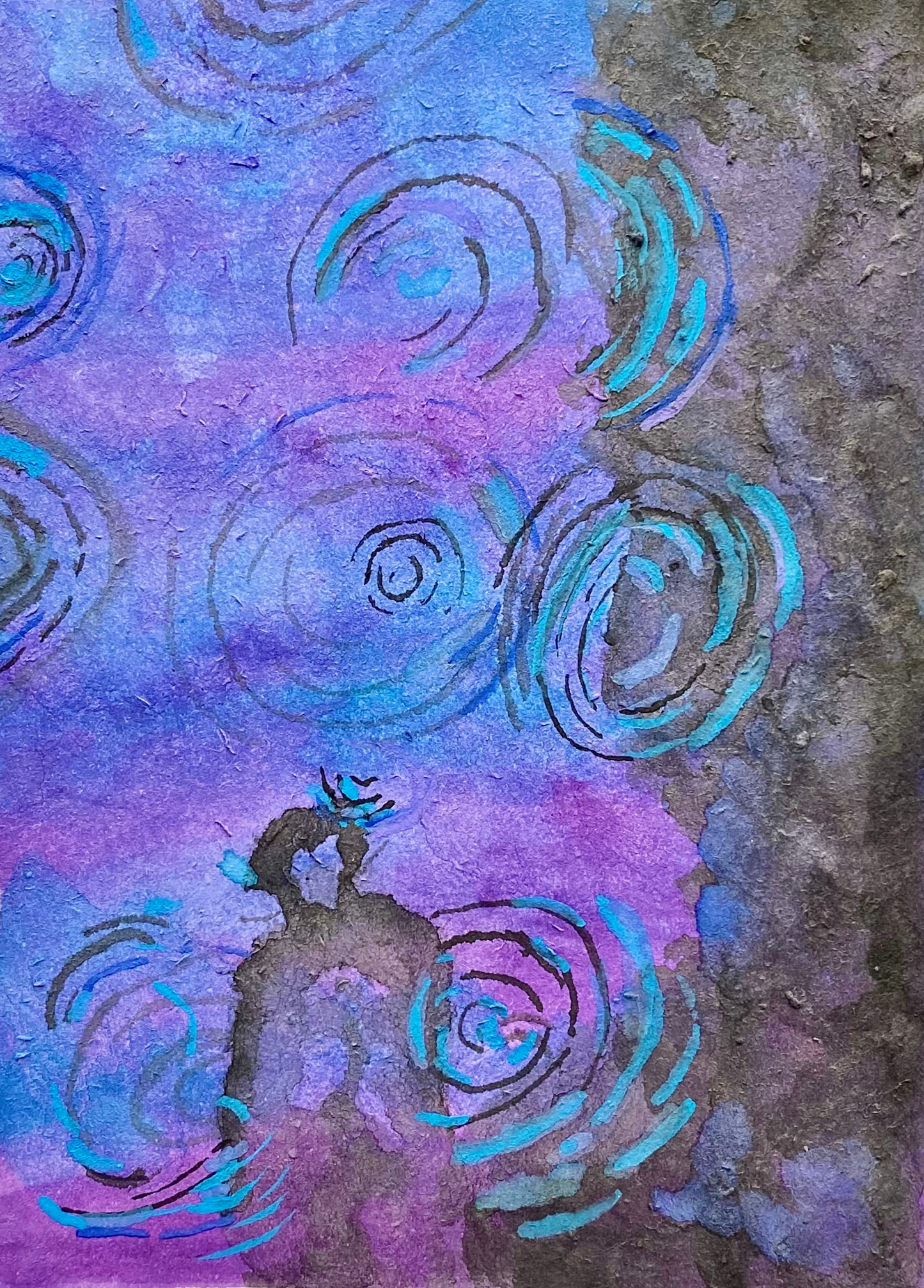 "Reflections in a puddle" Watercolor Print