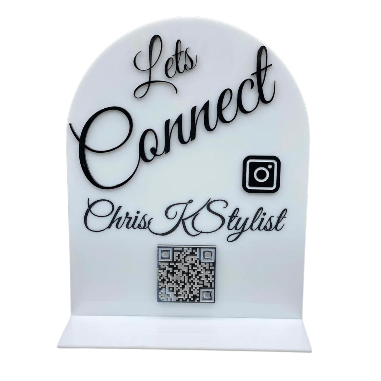 Lets Connect Acrylic Sign