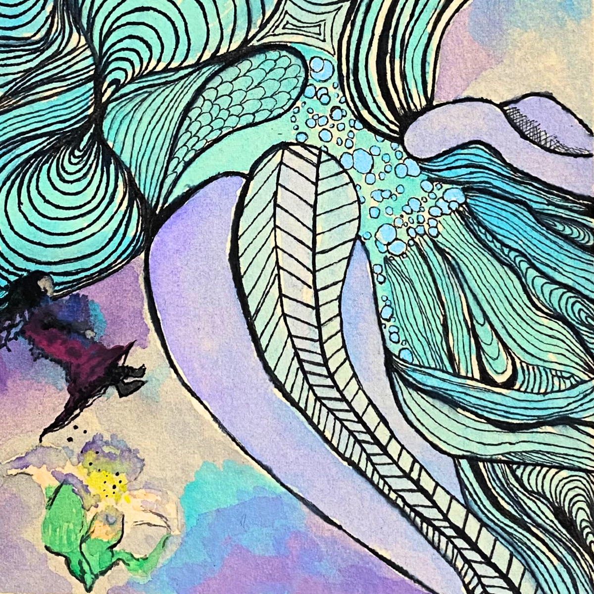 "Zentango" Watercolor Print