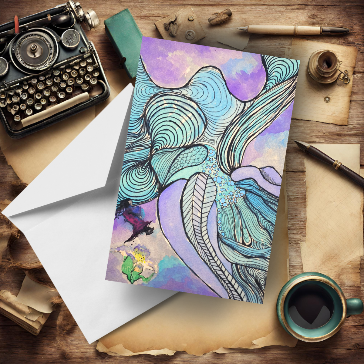 "Zentango" Watercolor Print