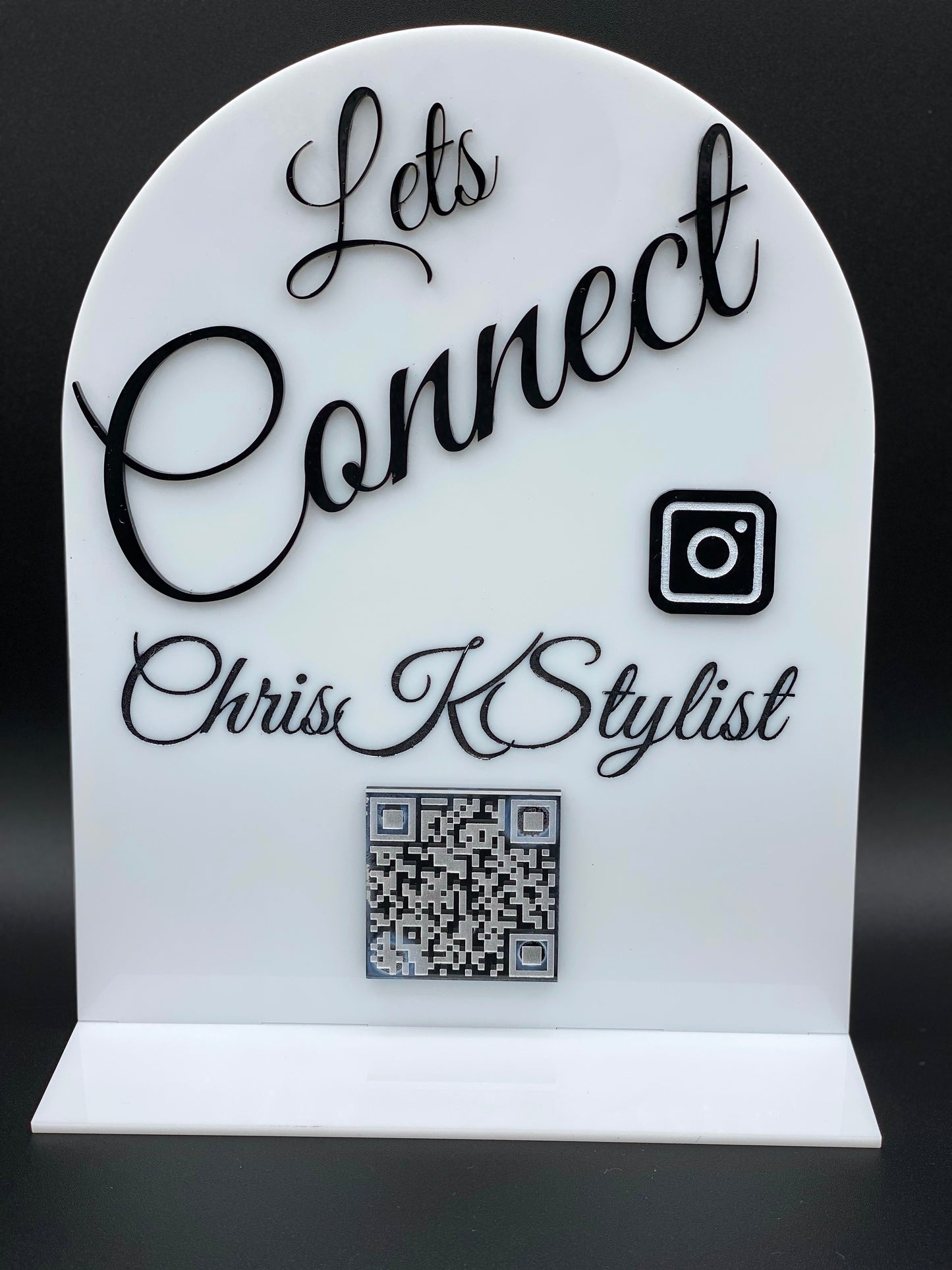 Lets Connect Acrylic Sign